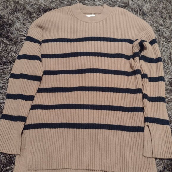 Abercrombie & Fitch Soft A&F Collection Striped Sweater Tunic - Picture 1 of 7